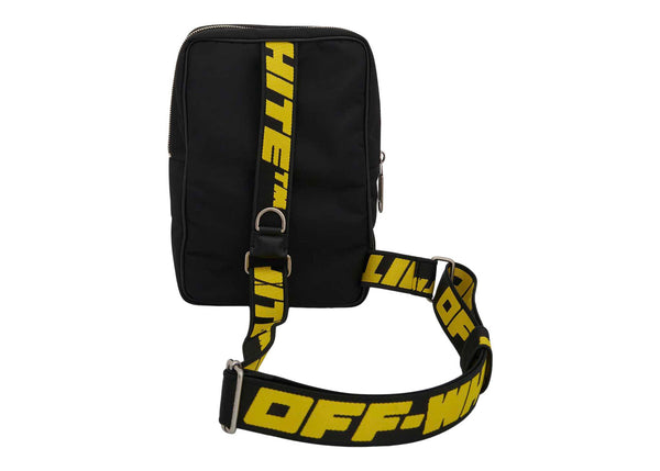 Sac bandoulière en nylon OFF-WHITE Hard Core noir/blanc 