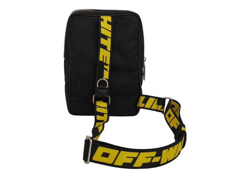 Sac bandoulière en nylon OFF-WHITE Hard Core noir/blanc 