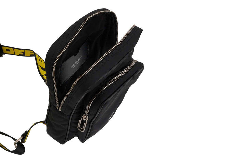 Sac bandoulière en nylon OFF-WHITE Hard Core noir/blanc 