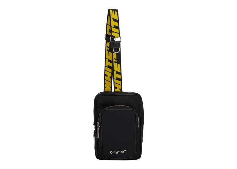 Sac bandoulière en nylon OFF-WHITE Hard Core noir/blanc 
