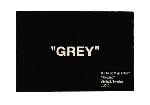 Tapis Virgil Abloh x IKEA « GRIS » 195 x 133 CM Noir