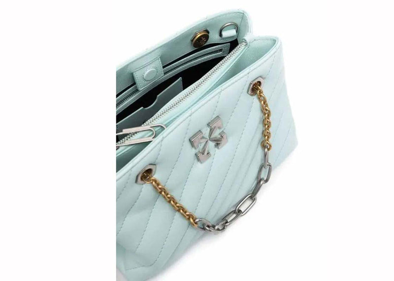 Sac fourre-tout OFF-WHITE Jackhammer 25 avec plaque logo bleu clair 