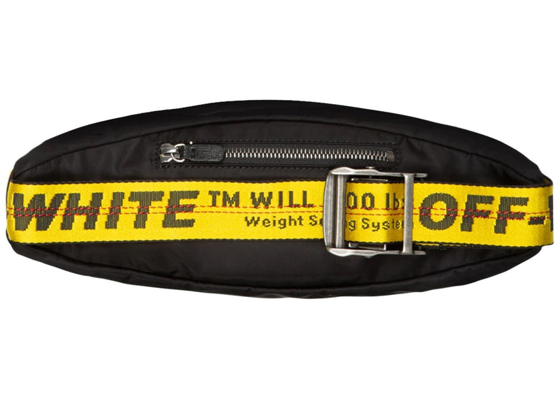 Sac ceinture en nylon OFF-White OW Logo Noir 