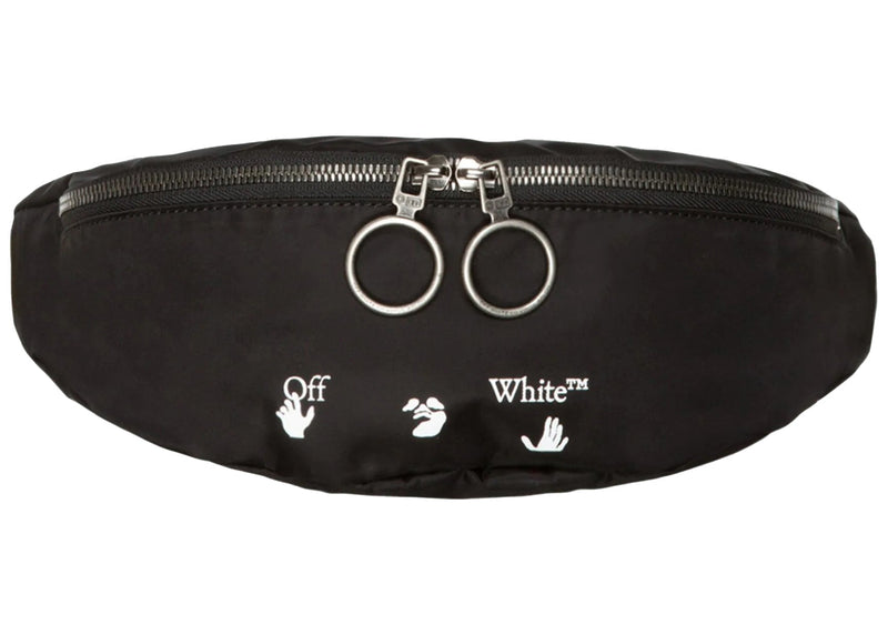 Sac ceinture en nylon OFF-White OW Logo Noir 