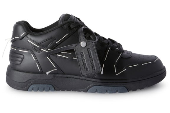 OFF-WHITE Out Of Office OOO Baskets basses à coutures sartoriales Noir Noir