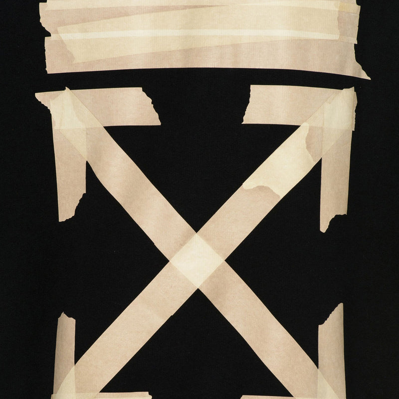 Sweat à capuche OFF-WHITE Tape Diag Arrows noir/beige