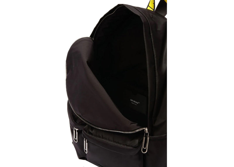 Sac à dos en nylon OFF-WHITE Arrow noir/blanc