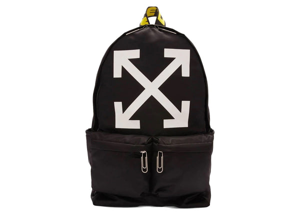 Sac à dos en nylon OFF-WHITE Arrow noir/blanc