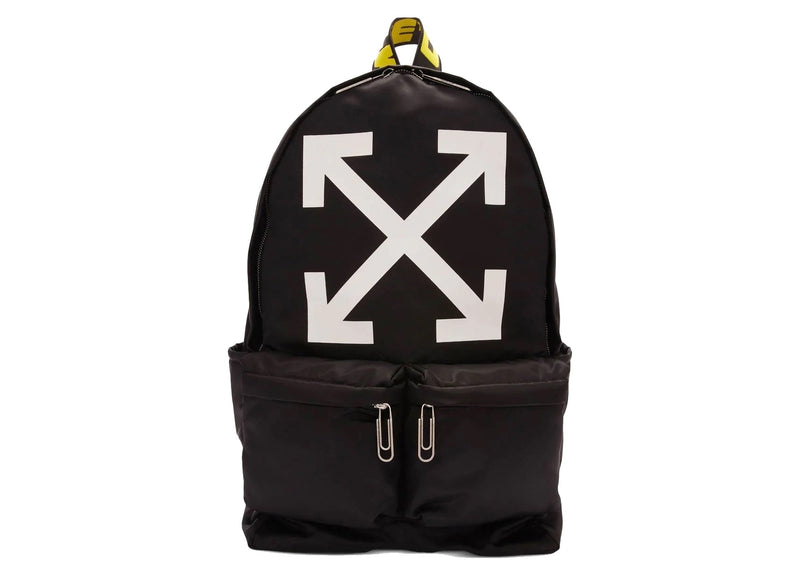 Sac à dos en nylon OFF-WHITE Arrow noir/blanc