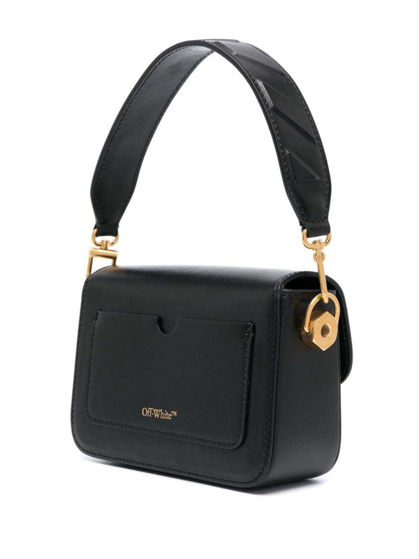 Sac bandoulière en cuir Off-White Binder noir 