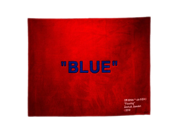 Tapis Virgil Abloh x IKEA « BLUE » 250 x 200 CM Rouge/Bleu