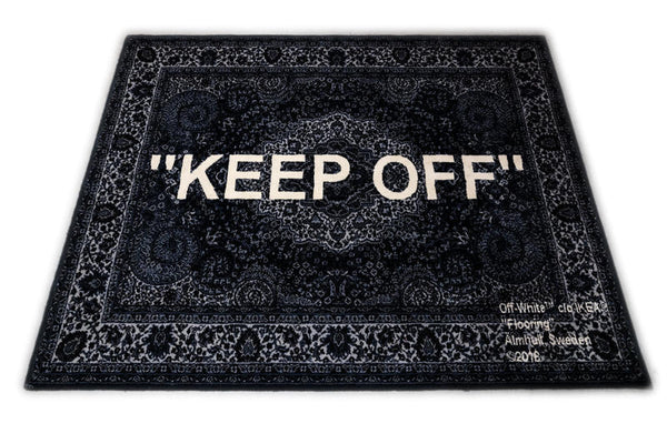 Tapis Virgil Abloh x IKEA « KEEP OFF » 133 x 195 cm Noir/Blanc