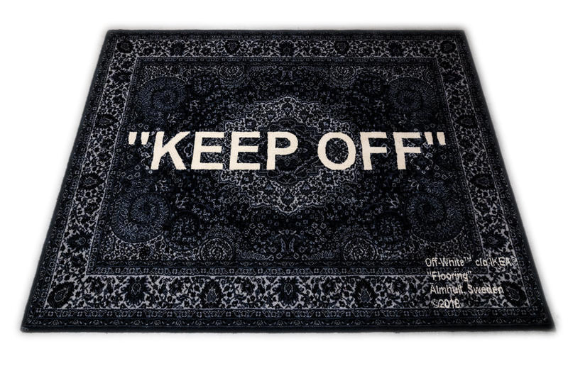 Tapis Virgil Abloh x IKEA « KEEP OFF » 133 x 195 cm Noir/Blanc
