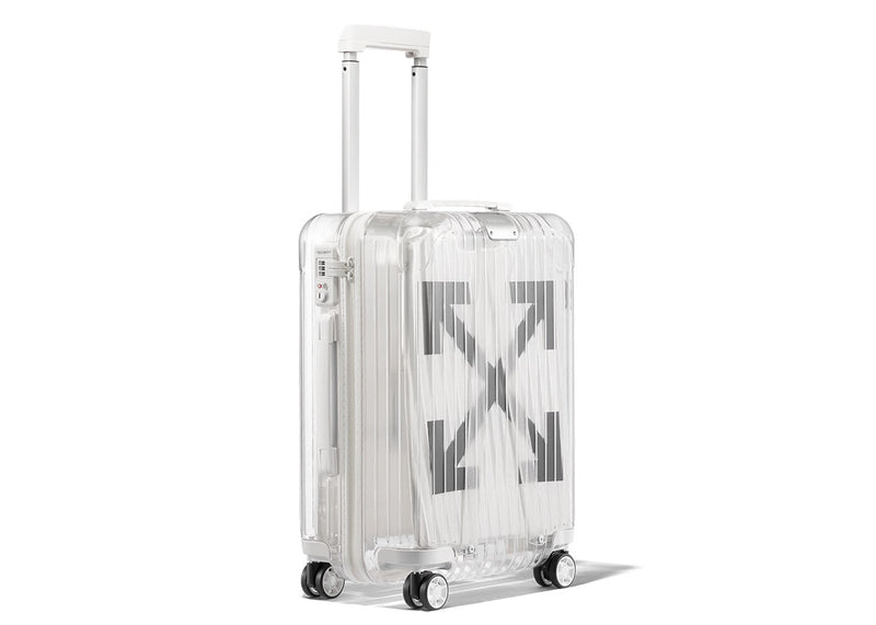 OFF-WHITE Rimowa See Through 47L Koffer Weiß