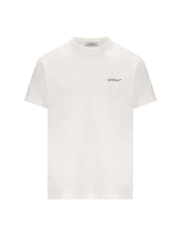 OFF-WHITE T-Shirt mit Pfeil-Kratzer, Weiß 
