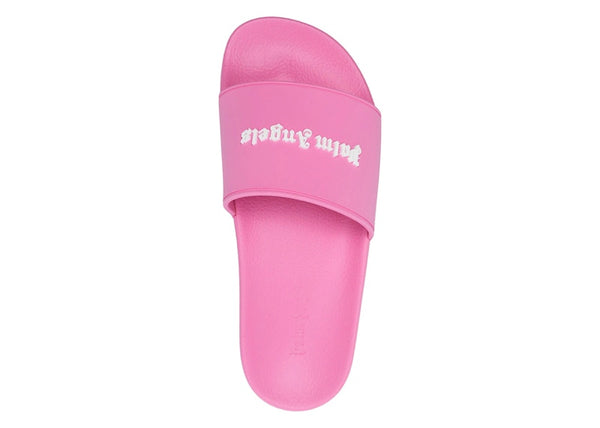 Claquettes de piscine Palm Angels Essential Logo Fuchsia Fluo