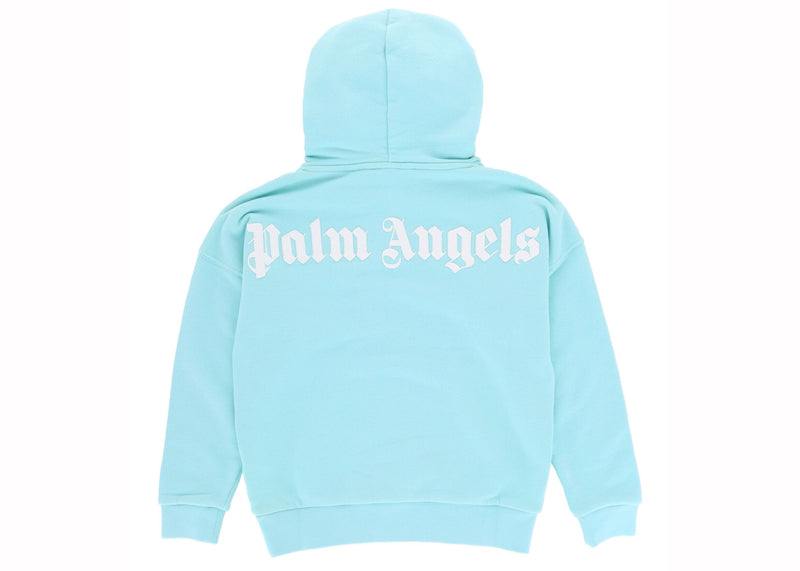 Sweat à capuche bleu avec logo Palm Angels 