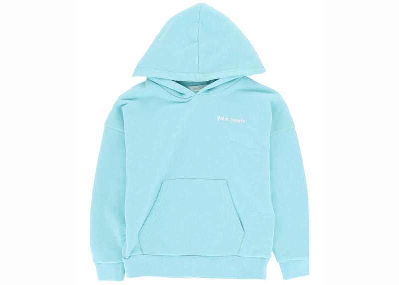Sweat à capuche bleu avec logo Palm Angels 