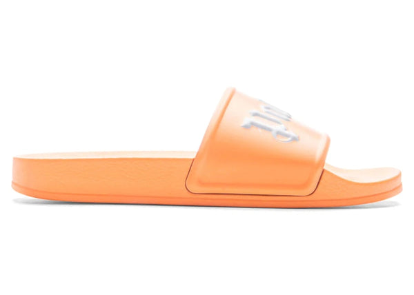 Claquettes de piscine avec logo Palm Angels Orange Blanc