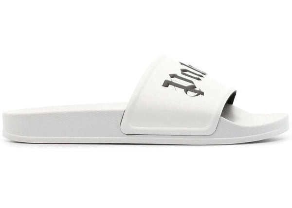 Claquettes avec logo Palm Angels Blanc Noir