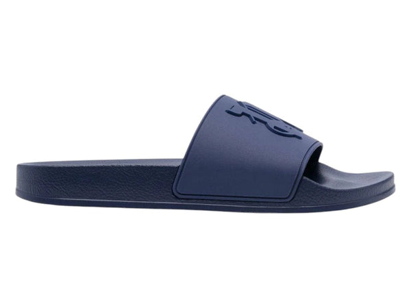 Claquettes de piscine Palm Angels Monogram bleu foncé