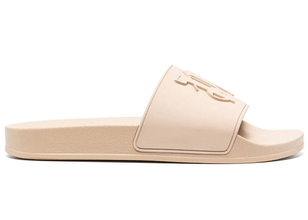 Claquettes avec logo Palm Angels PA beiges