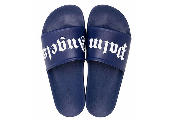 Claquettes de piscine Palm Angels Bleu Blanc