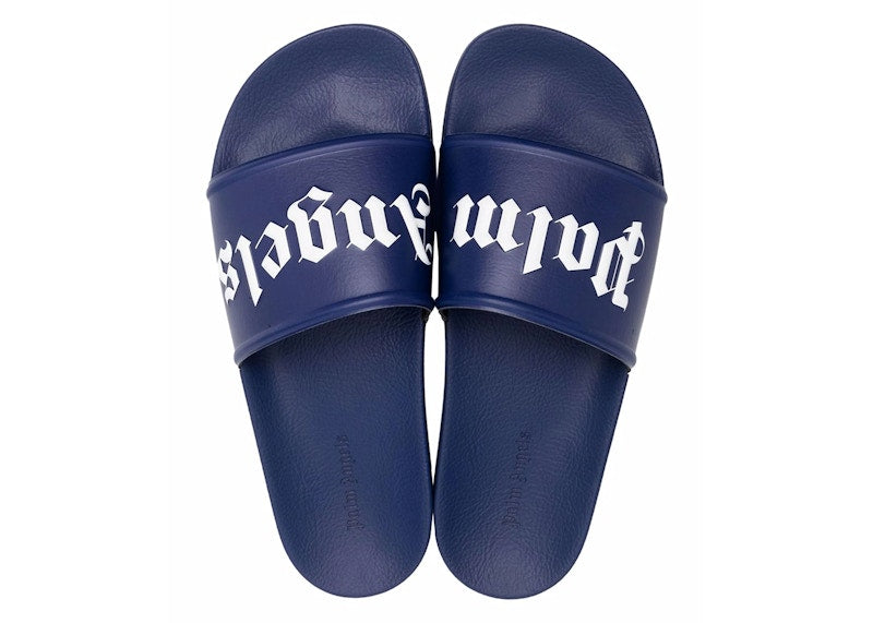 Claquettes de piscine Palm Angels Bleu Blanc