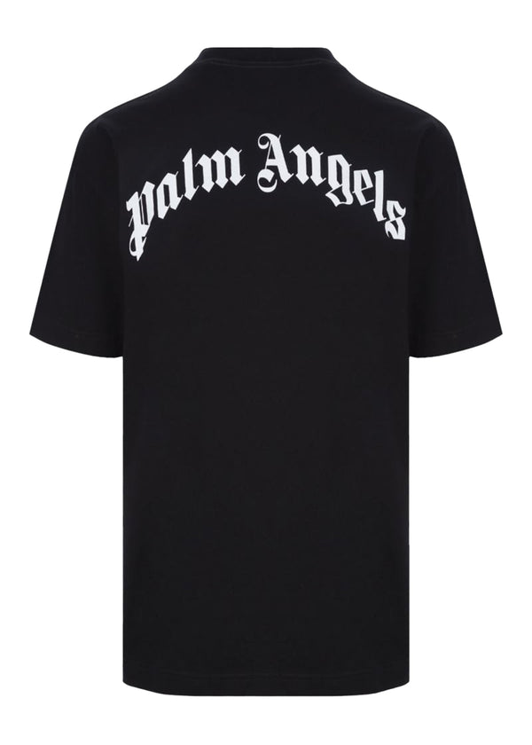 T-shirt requin Palm Angels noir/blanc