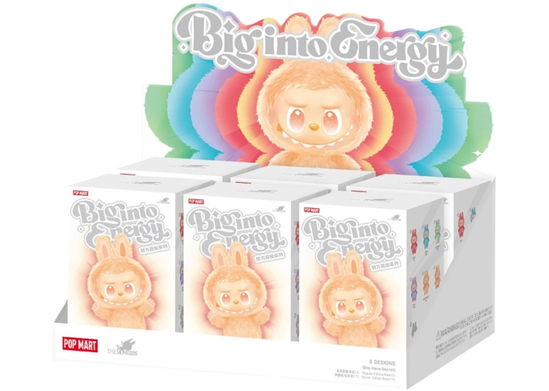 Pop Mart Labubu The Monsters Big into Energy Series Vinyl-Plüschanhänger, versiegelte Schachtel (6 Blindboxen)
