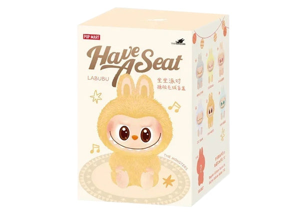 Pop Mart Labubu „The Monsters Have a Seat“, versiegelte Vinyl-Plüschhülle (6 Blindboxen)