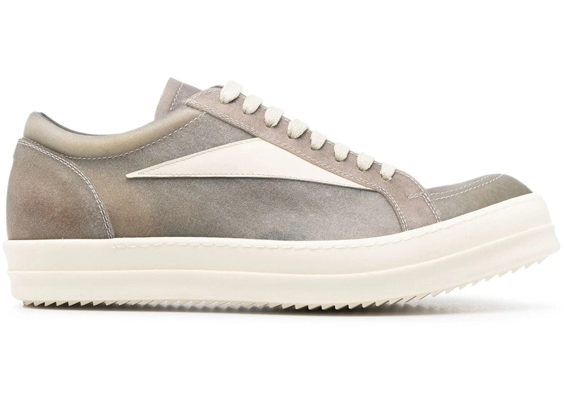 Baskets vintage Rick Owens en cuir transparent et lait 