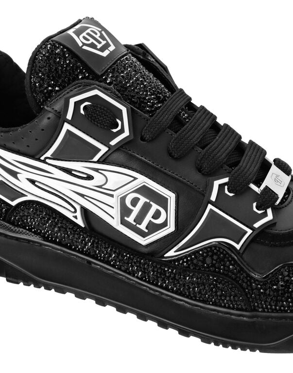 Baskets basses en cuir Philipp Plein Moon Walker Triple Black