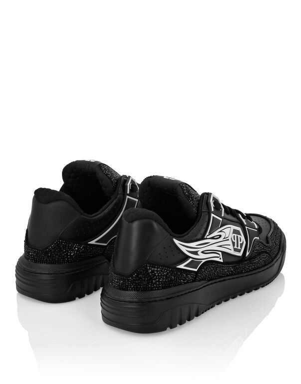 Baskets basses en cuir Philipp Plein Moon Walker Triple Black