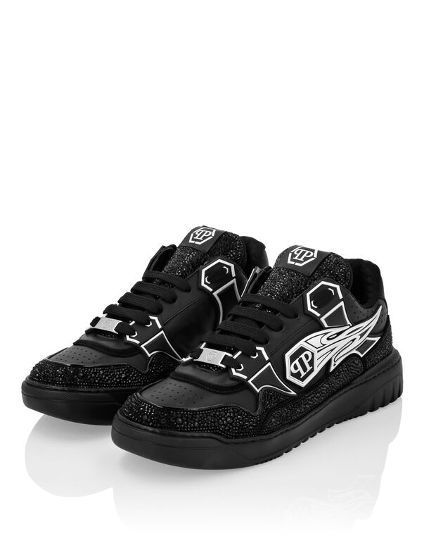 Baskets basses en cuir Philipp Plein Moon Walker Triple Black