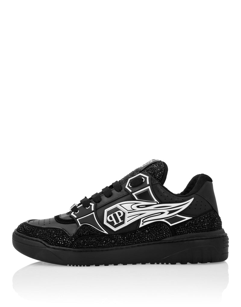 Baskets basses en cuir Philipp Plein Moon Walker Triple Black