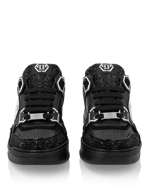 Baskets basses en cuir Philipp Plein Moon Walker Triple Black