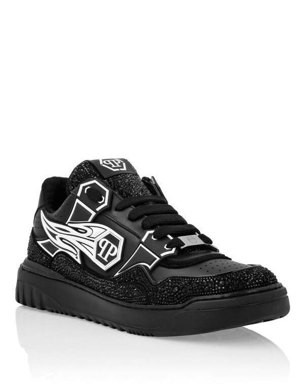 Baskets basses en cuir Philipp Plein Moon Walker Triple Black
