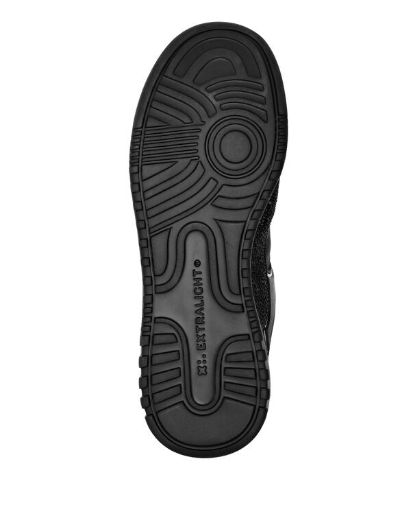 Baskets basses en cuir Philipp Plein Moon Walker Triple Black