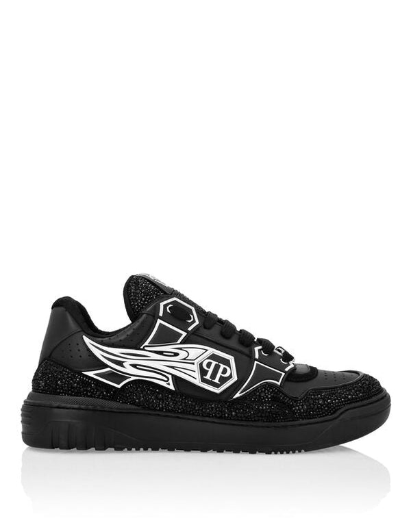 Baskets basses en cuir Philipp Plein Moon Walker Triple Black