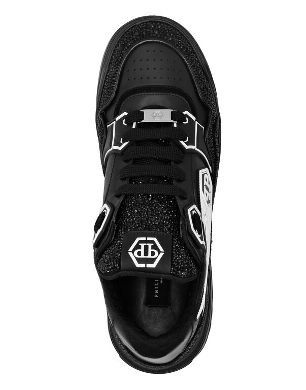 Baskets basses en cuir Philipp Plein Moon Walker Triple Black