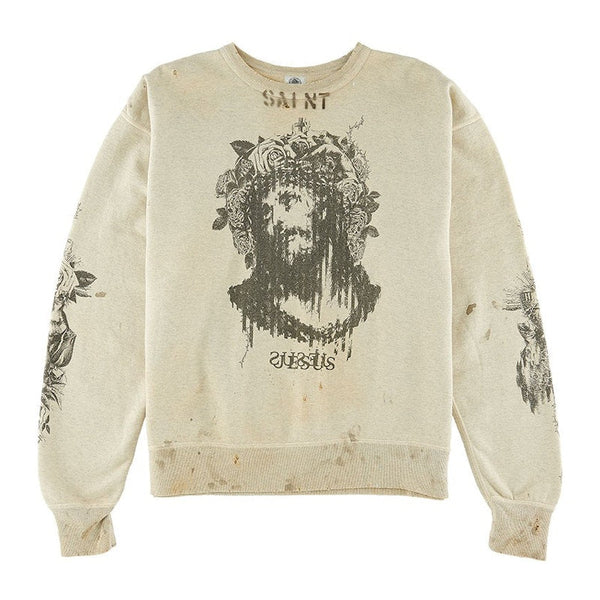Saint Mxxxxxx Jésus Crewneck Gris