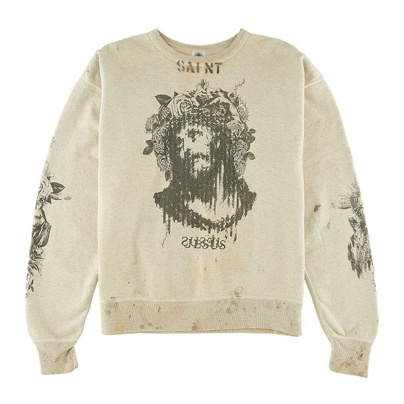 Saint Mxxxxxx Jésus Crewneck Gris