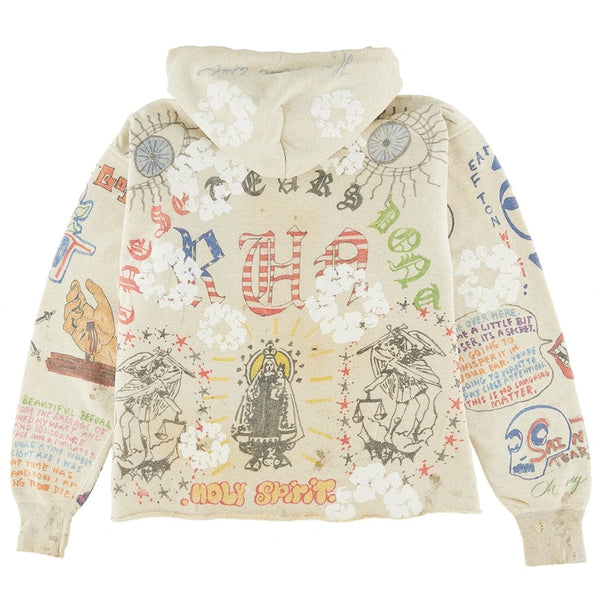 Sweat à capuche graffiti Saint Mxxxxxx x Denim Tears Gris