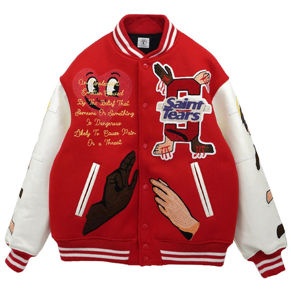 Veste Stadium Saint Mxxxxxx x Denim Tears Rouge
