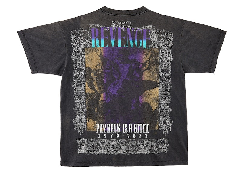 T-shirt Saint Mxxxxxx x BerBerJin x GReeeeN Revenge Vintage Noir