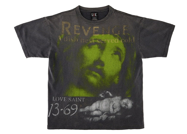 T-shirt Saint Mxxxxxx x BerBerJin x GReeeeN Revenge Vintage Noir