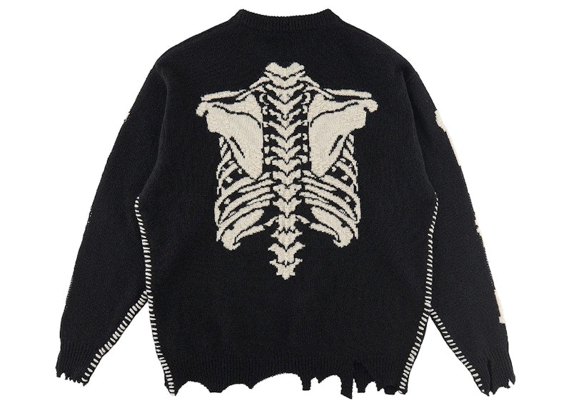 Saint Mxxxxxx x VLONE Bone Strickpullover Vintage Schwarz 