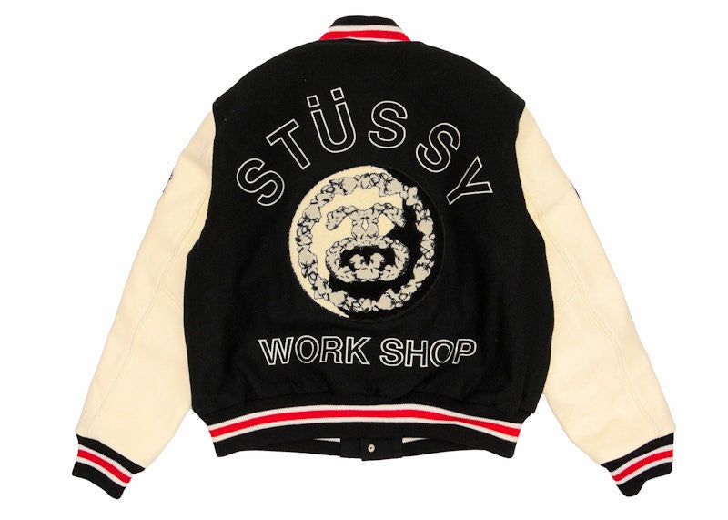 Veste universitaire Stussy x Denim Tears X Our Legacy TTL Noir/Blanc