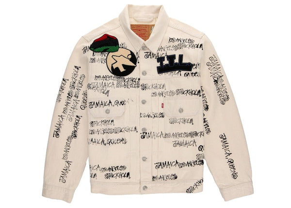 Veste en jean blanche Stussy x Denim Tears x Our Legacy TTL